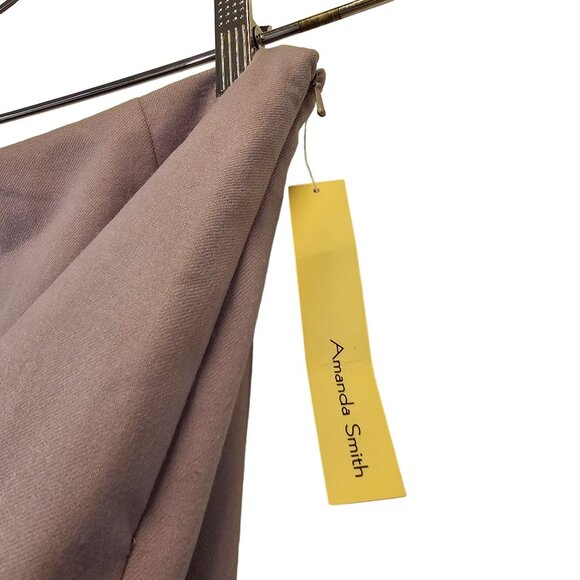 Vintage Amanda Smith Lavender Wool Pencil Skirt Sz 10 Side Kick-pleat 70s NWT - Picture 8 of 9